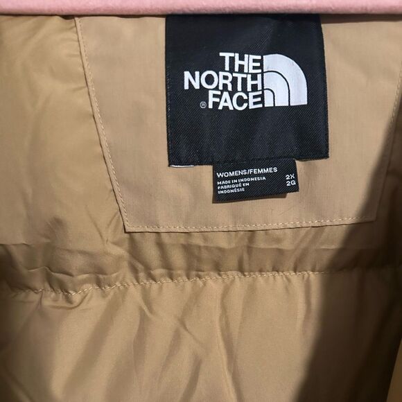 The North Face Arctic Parka Coat Down Antelope Tan Brown 2X Fur Hood Winter - Picture 3 of 11
